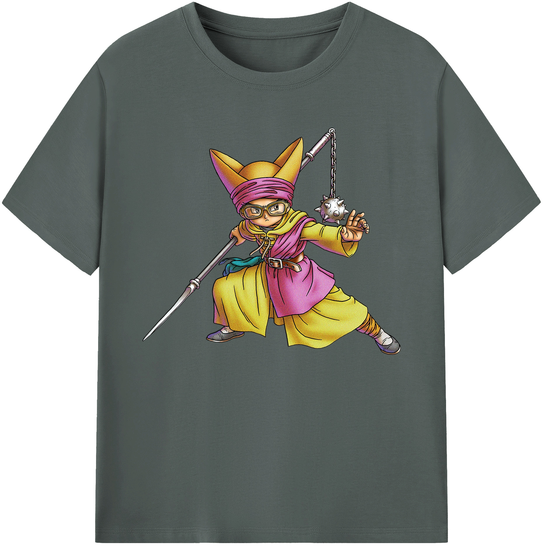 （画像用） ドラゴンクエスト Doragon Kuesuto Dragon Quest 綿100％ メンズ半袖Tシャツ｜肌触りやわらか＆通気性